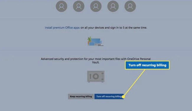 Turn off recurring billing