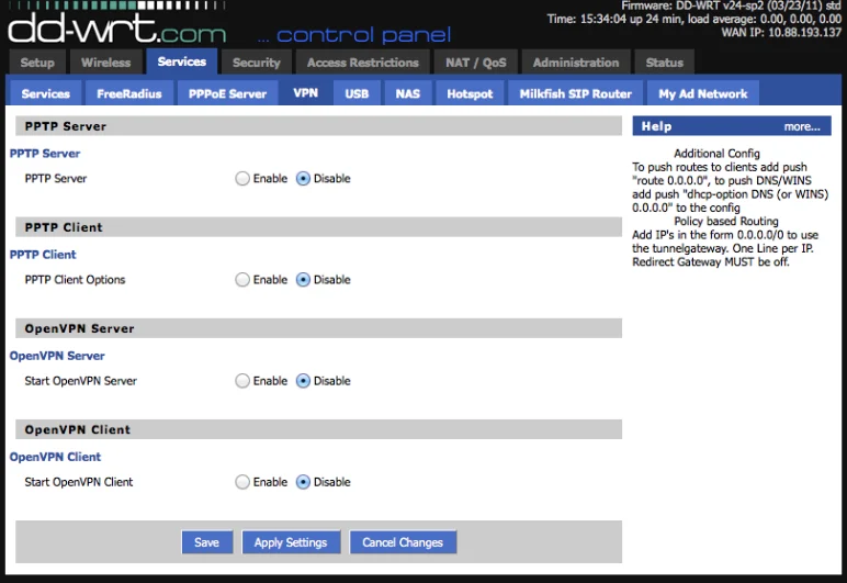 OpenVPN configuration on DD-WRT-flashed routers