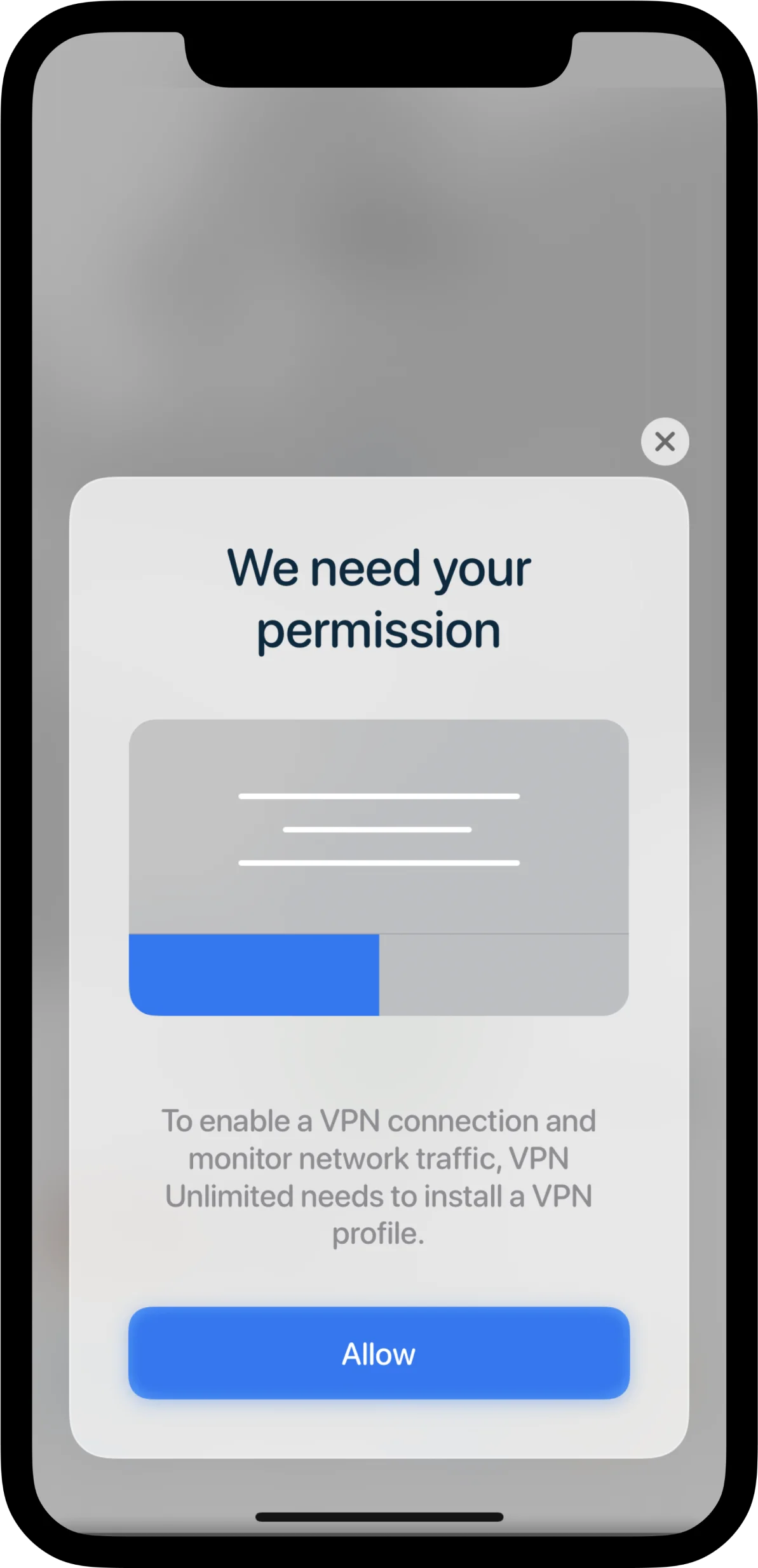 Allow Configurations for VPN Unlimited on iOS