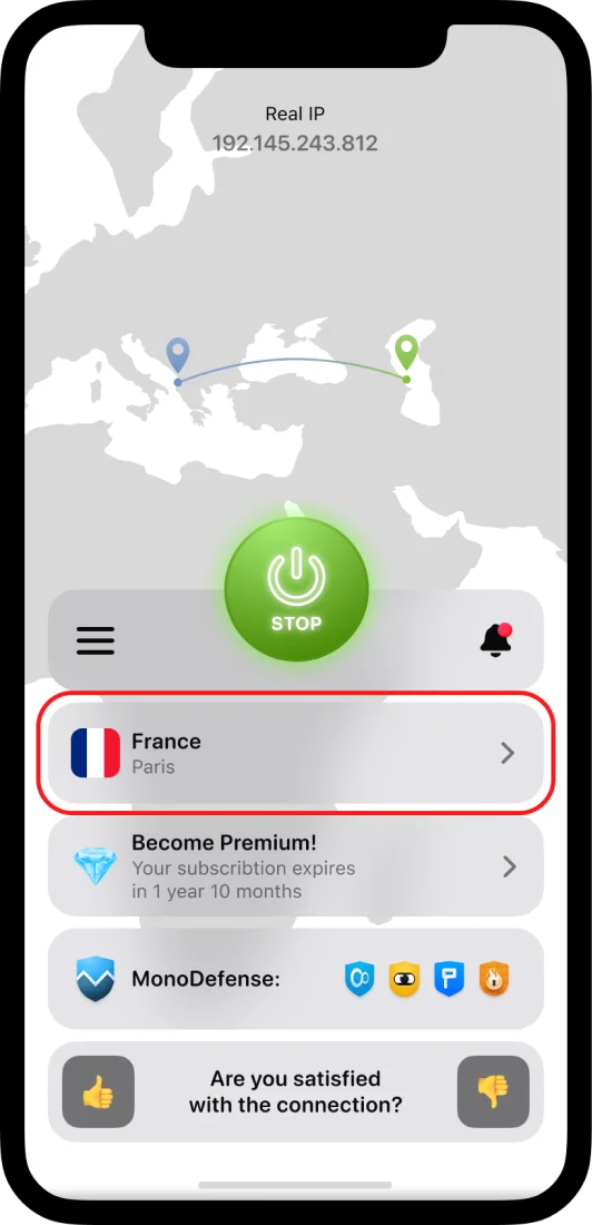 VPN app on your iOS device (iphone/ipad)