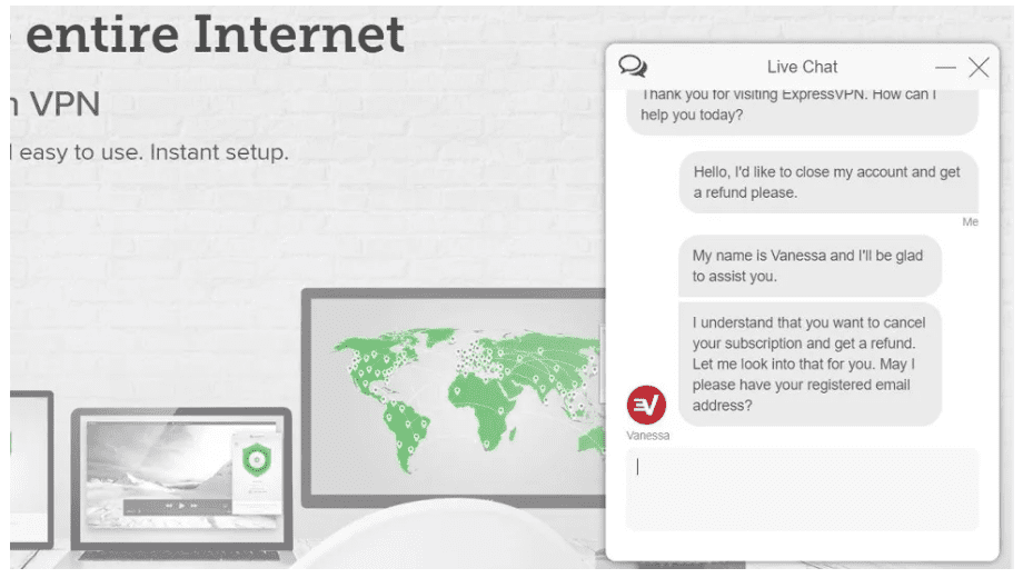 Live Chat ExpressVPN