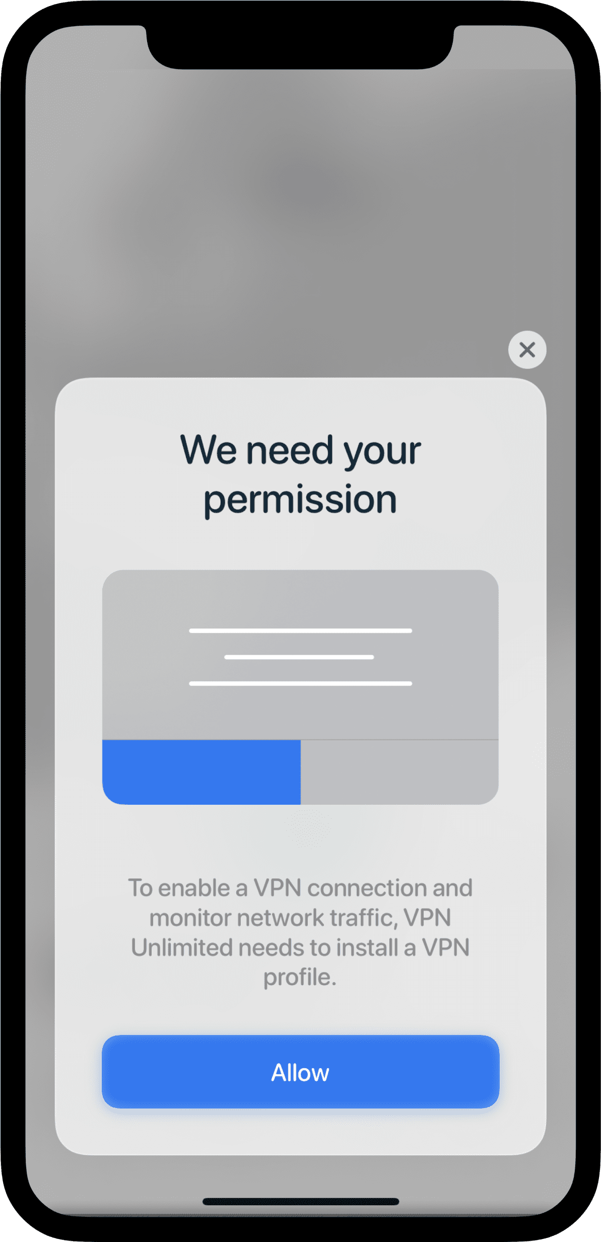 Allow Configurations for VPN Unlimited on iOS