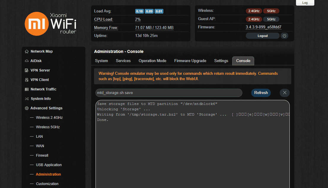 VPN setup on Asus Padavan - making changes permanent